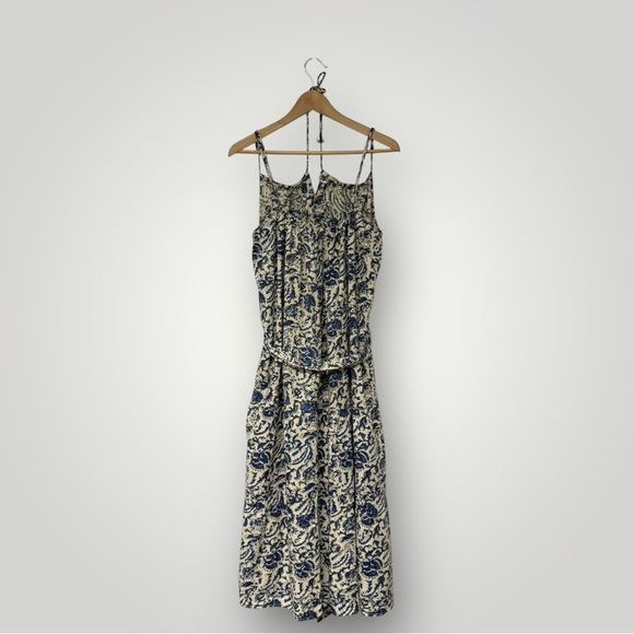 NWOT Natural Life Mara Midi Sundress Ivory Blue Vines Size L - Picture 8 of 11